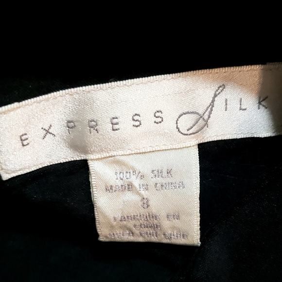 Express Silk Womens 8 Little Black Dress Sleeveless Shift Party Cocktail Work - Picture 7 of 8